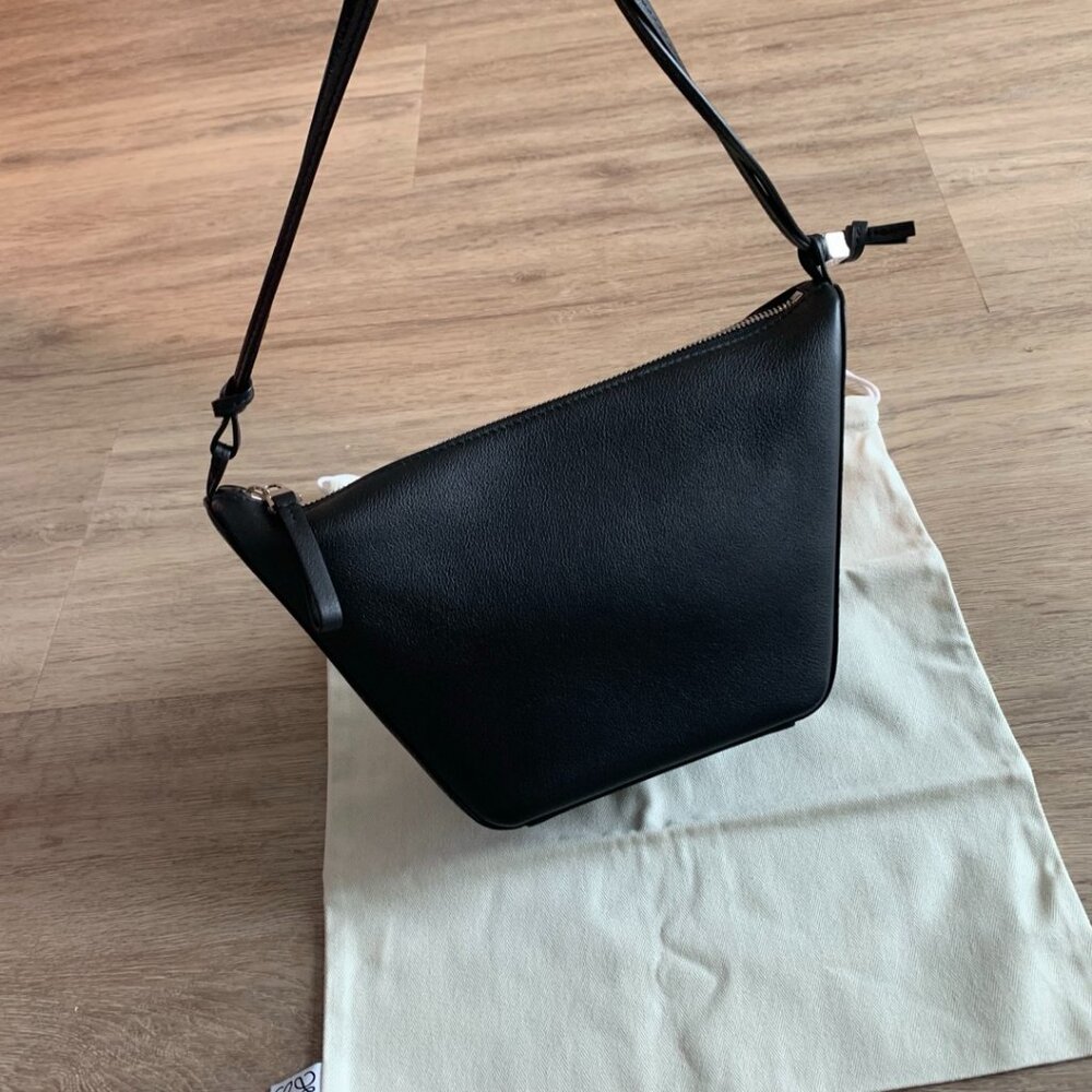LOEWE Hammock mini leather hobo shoulder bag -- Color: Black
